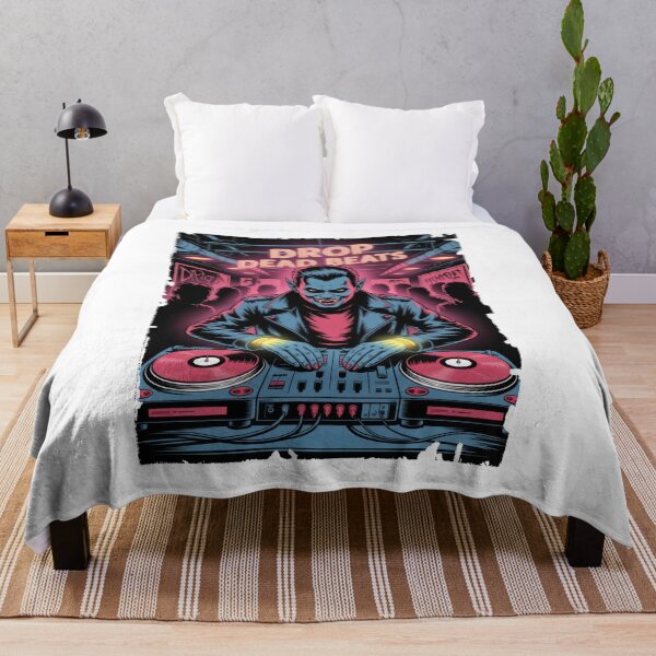 Item preview, Drop Dead Beats – Neon Vampire DJ Rave Artwork designed and sold by Enea Kelo.
