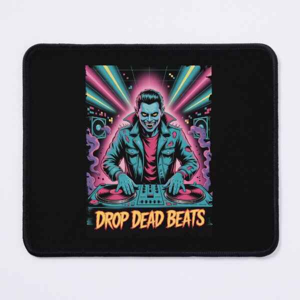 Item preview, Drop Dead Beats – Neon Vampire DJ Rave Artwork designed and sold by Enea Kelo.