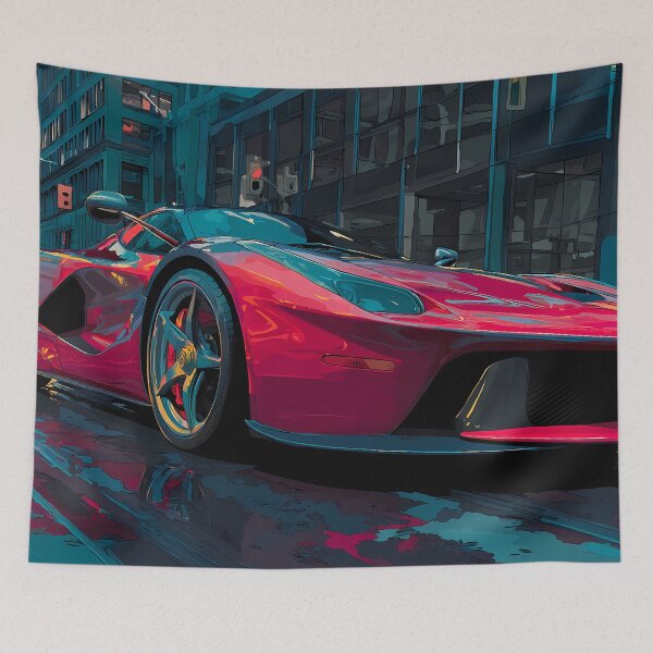 Item preview, Garage Wall Art – Ferrari LaFerrari Pop Art Canvas designed and sold by AutoPopStudio.