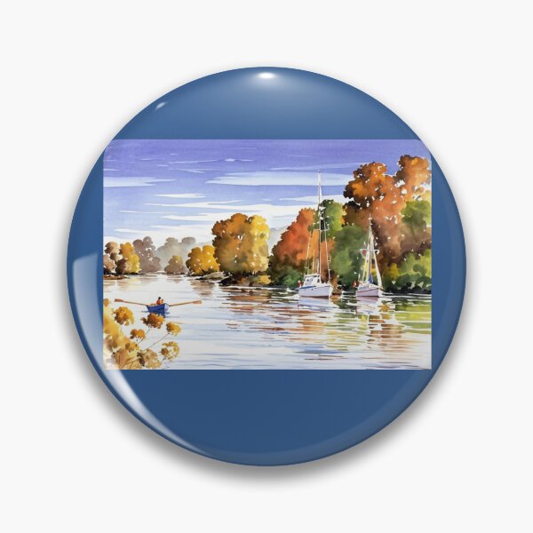 Item preview, Autumn on the Dart2(Watercolour + AI) designed and sold by artsmeow.