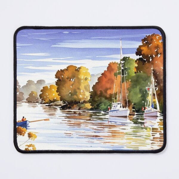 Item preview, Autumn on the Dart2(Watercolour + AI) designed and sold by artsmeow.