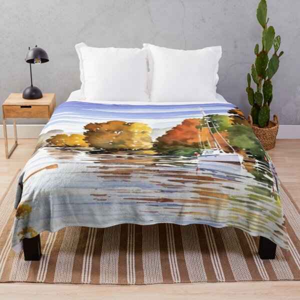 Item preview, Autumn on the Dart2(Watercolour + AI) designed and sold by artsmeow.