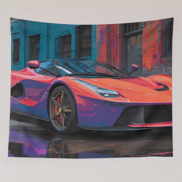 Item preview, Modern Pop Art Supercar – Ferrari LaFerrari Print designed and sold by AutoPopStudio.