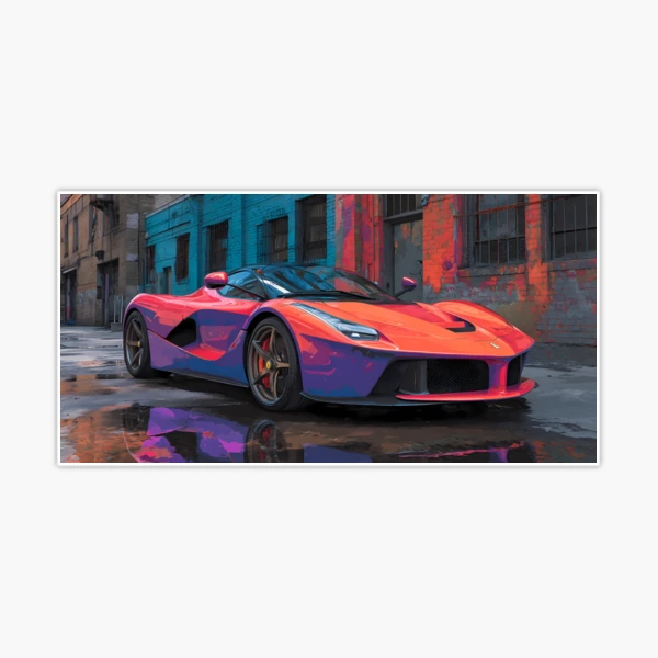 Modern Pop Art Supercar – Ferrari LaFerrari Print