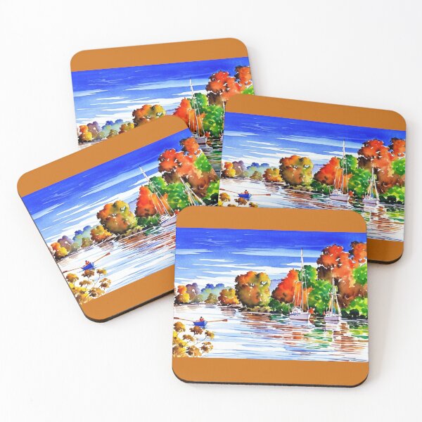Item preview, Autumn on the Dart(Watercolour + AI) designed and sold by artsmeow.