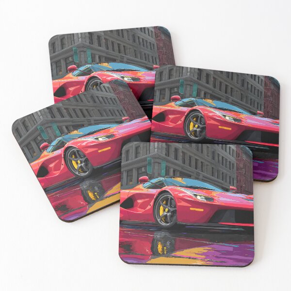 Item preview, Vibrant Wall Poster – Ferrari LaFerrari in Pop Art Style designed and sold by AutoPopStudio.
