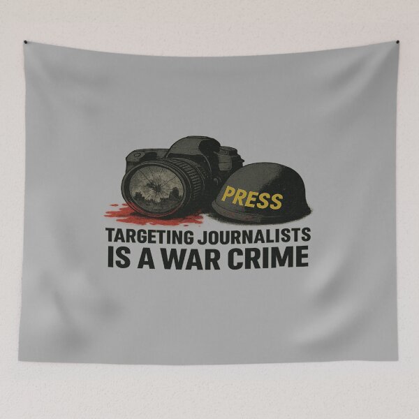 Item preview, Targeting Journalists is a War Crime – Press Freedom Awareness designed and sold by ArthUpscale.
