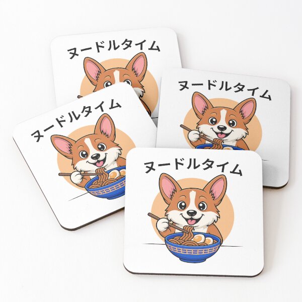 Item preview, Corgi Ramen Delight – Noodle Time (Black Text Edition) designed and sold by SoftStyleStudio ⭐⭐⭐.