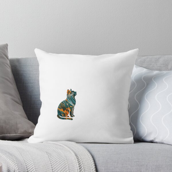 Item preview, cat - Cat silhouette with abstract painting designed and sold by hshelton.