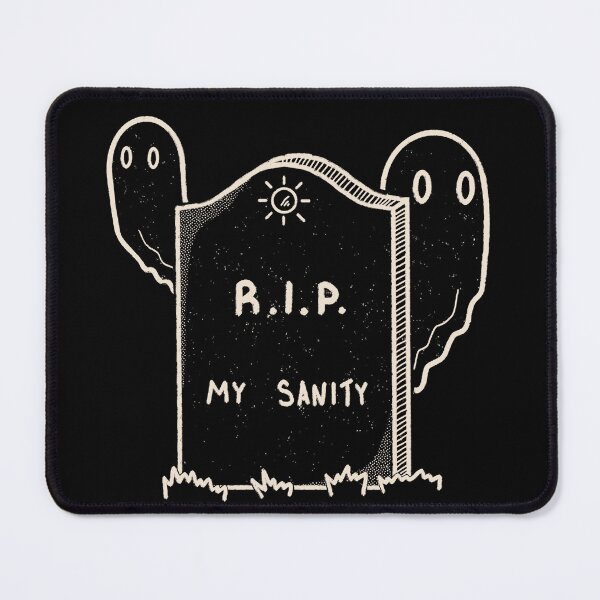 Item preview, RIP My Sanity Grave - White Outline designed and sold by antigravitytree.