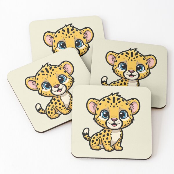 Item preview, Cute Baby Cheetah Cartoon With Big Eyes designed and sold by LightArt25.