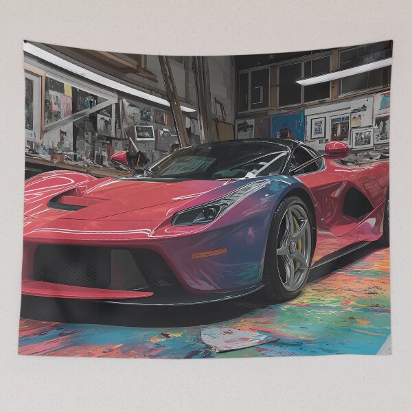 Item preview, Bold Artistic Poster of Ferrari LaFerrari – Pop Art Theme designed and sold by AutoPopStudio.
