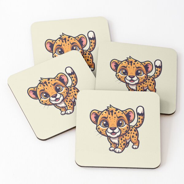 Item preview, Cute Baby Cheetah Cartoon With Big Eyes designed and sold by LightArt25.