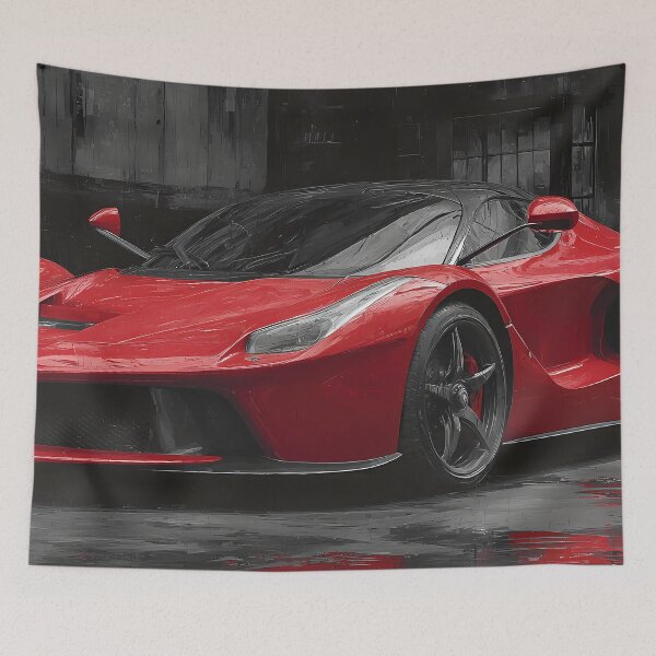 Item preview, Contemporary Garage Decor – Pop Art Ferrari LaFerrari designed and sold by AutoPopStudio.