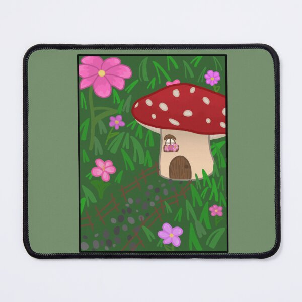 Item preview, Mushroom house with flower garden designed and sold by DigiFloralArts.
