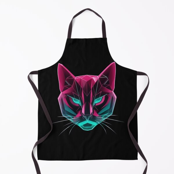 Item preview, Futuristic Neon Cat Head – Geometric Cyberpunk Style designed and sold by Tiatooty.