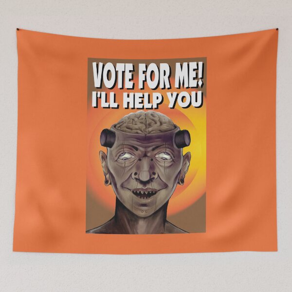 Item preview, Vote for Me, I'll Help You – Dark Vector Art for Skeptics & Urban Truth-Seekers designed and sold by DreamFlux.