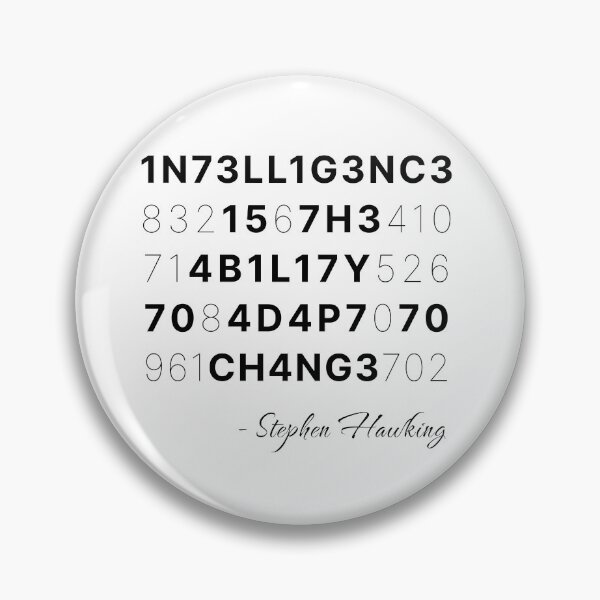 Item preview, "INTELLIGENCE..." - Stephen Hawking designed and sold by HighStoryShop.