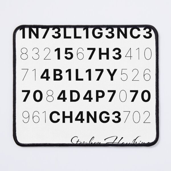 Item preview, "INTELLIGENCE..." - Stephen Hawking designed and sold by HighStoryShop.
