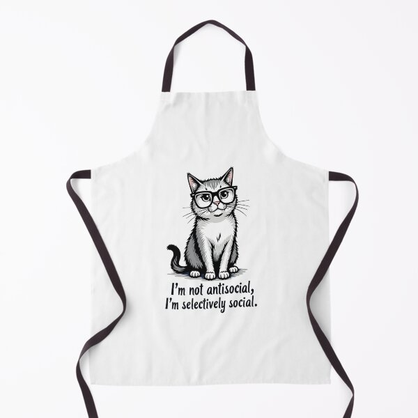 Item preview, I'm Not Antisocial, I'm Selectively Social - Smart Cat designed and sold by BestBest2023.