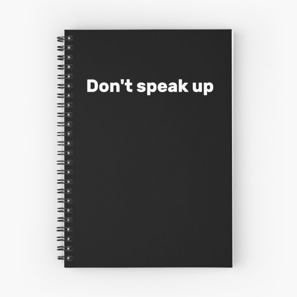 Item preview, “Don’t Speak Up” Black Graphic T‑Shirt – Minimalist Bold Statement Tee designed and sold by Abdou Kh.