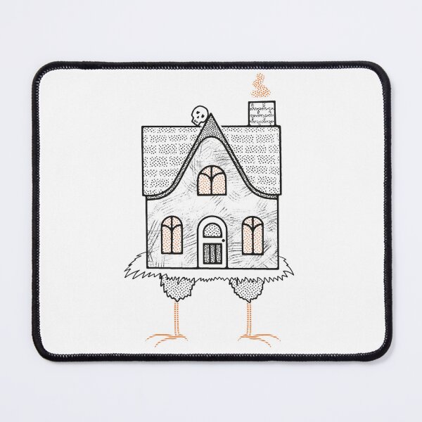 Item preview, Cottage Baba Yaga - Black Outline designed and sold by antigravitytree.