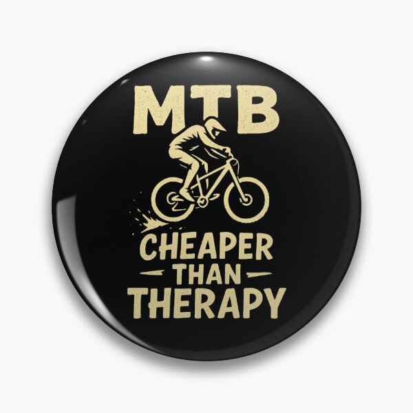 Item preview, MTB Cheaper Than Therapy Funny Cycling Design designed and sold by Qbi Cycle & Co. – Cycling Apparel & Accessories.