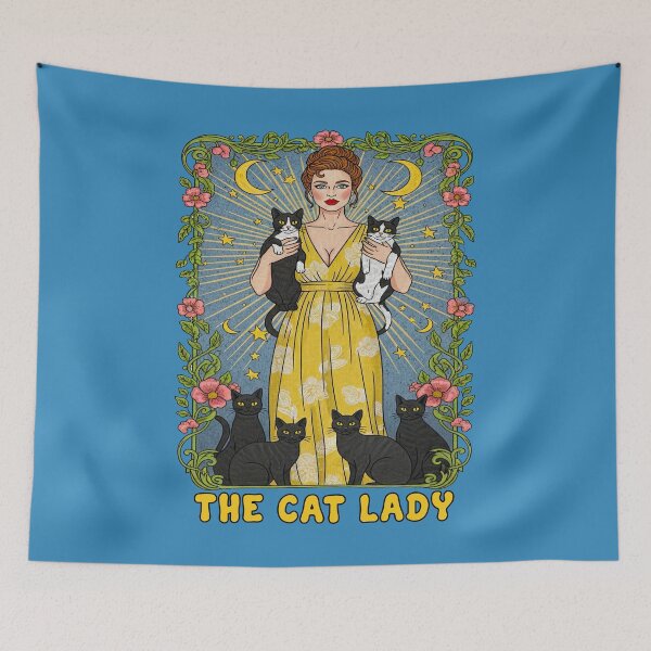 Item preview, The Cat Lady Tarot Card Art designed and sold by TeeARTHY.