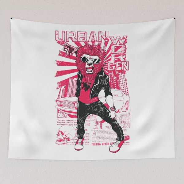 Item preview, Urban Worgen – Rugged Vector Art of a City Werewolf for Rockers & Fantasy Rebels designed and sold by DreamFlux.