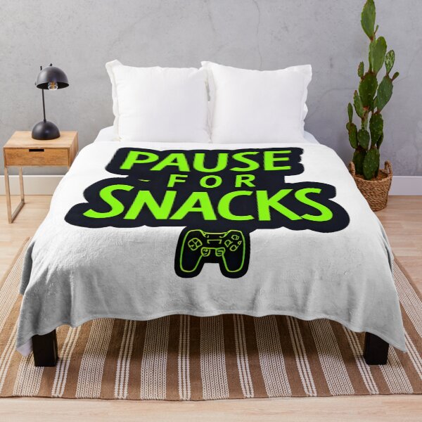 Item preview, Gamer Fuel Tee – Retro Pixel Font "Pause for Snacks designed and sold by OhMyCotton.