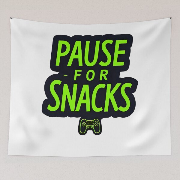 Item preview, Gamer Fuel Tee – Retro Pixel Font "Pause for Snacks designed and sold by OhMyCotton.