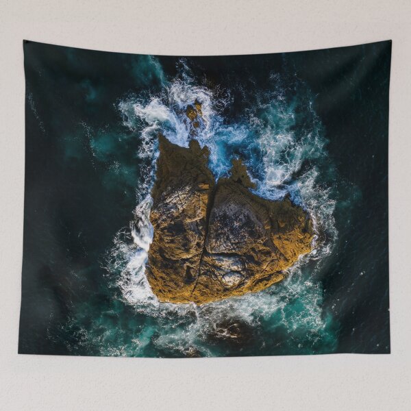 Item preview, The Island Heart - An Atmospheric Aerial Image designed and sold by Real Mindset Studio.