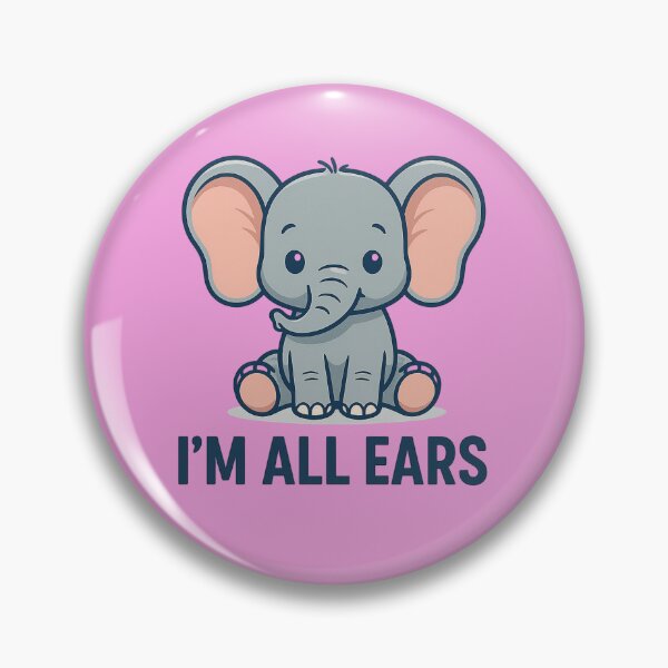 Item preview, I'm All Ears (Eavesdropping Elephant) designed and sold by S-Dstyle.