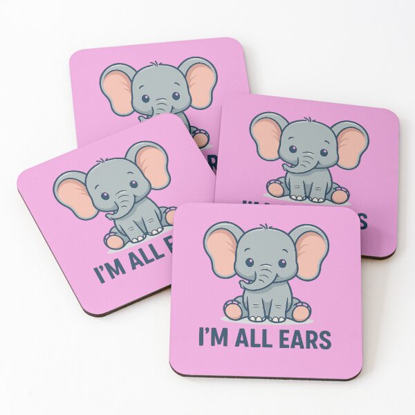 Item preview, I'm All Ears (Eavesdropping Elephant) designed and sold by S-Dstyle.