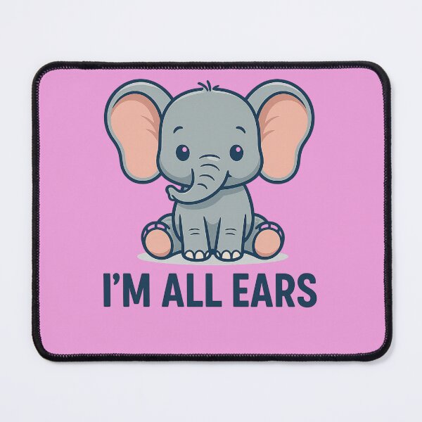 Item preview, I'm All Ears (Eavesdropping Elephant) designed and sold by S-Dstyle.