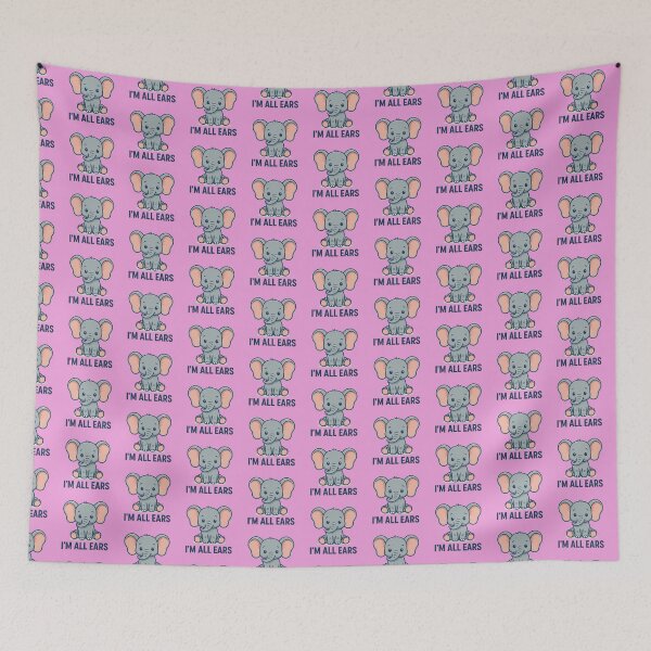 Item preview, I'm All Ears (Eavesdropping Elephant) designed and sold by S-Dstyle.