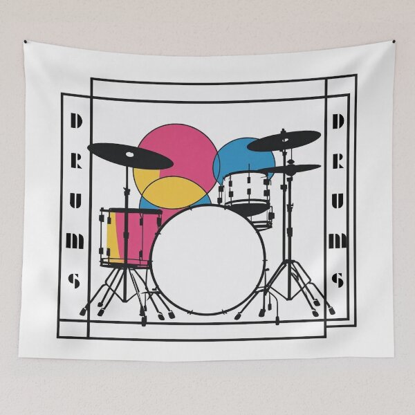 Item preview, Maglietta Batteria Bauhaus - Design Geometrico Minimalista - Regalo per Batterista e Amante del Design Moderno designed and sold by NerdCrafter.