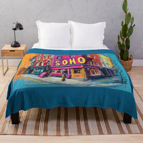 Item preview, Step into Soho - A Vibrant Abstract Celebration of Urban Energy Color and Nightlife designed and sold by OlfactoART Studio.