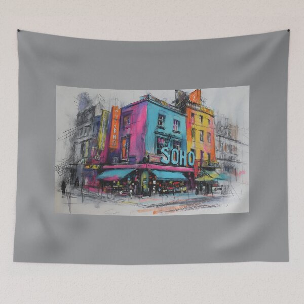 Item preview, Experience Soho Vibrance - A Bold Abstract Celebration of Urban Color Energy and Street Life designed and sold by OlfactoART Studio.