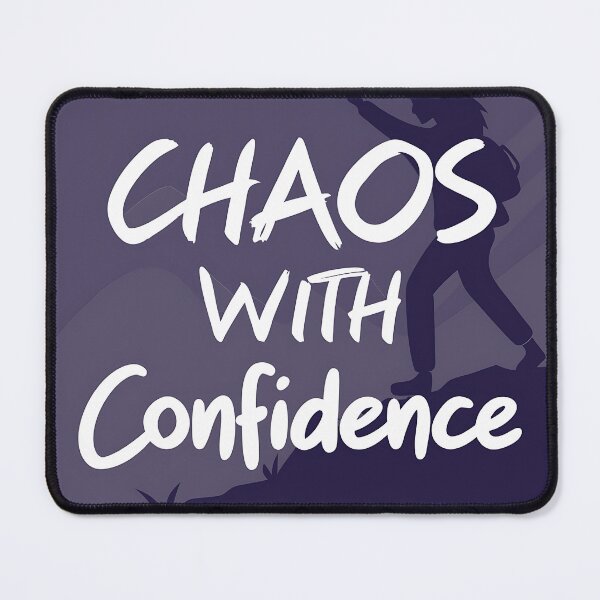 Item preview, Chaos With Confidence Motivational Quote – Bold Empowering Typography Design for Wall Art, Stickers & Apparel designed and sold by My4DKStudios.