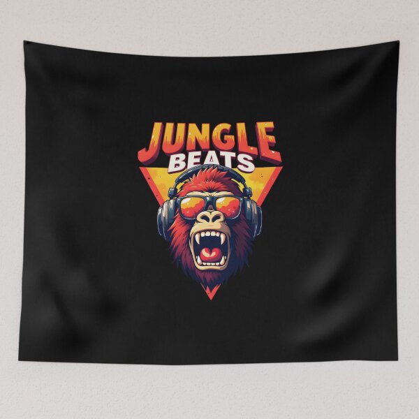 Item preview, Cartoon Gorilla Jungle Beats designed and sold by FunCartoonSpot.