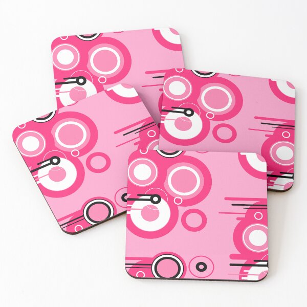 Artikelvorschau, Groovy Circles in Pink, Weiß und Schwarz | Frutiger Metro entworfen und verkauft von Pics'Elle Creations.