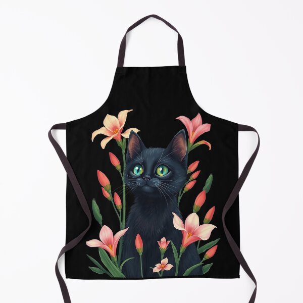 Item preview, Black cat with flowers n.2 designed and sold by Filotecnia.