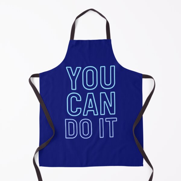 Item preview, You Can Do It Neon Blue Motivational Quote designed and sold by ArtComixHaven.