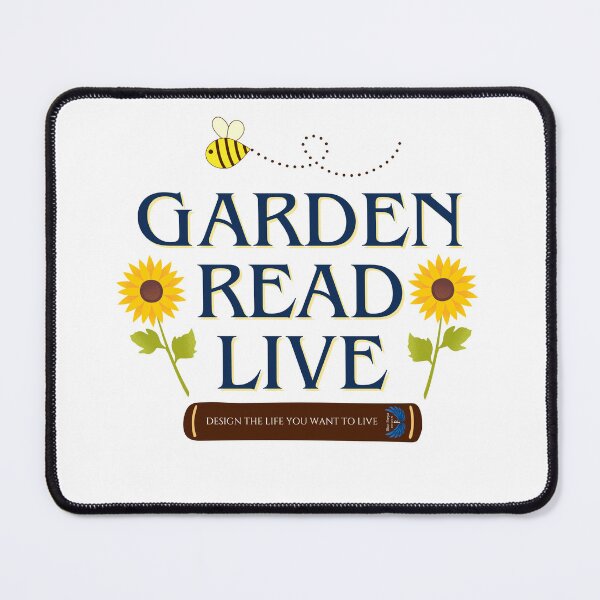 Item preview, Garden Read LiVe – Sunflower & Bee Inspirational Quote Design, Uplifting Lifestyle Artwork designed and sold by BlueFreyaDesign.
