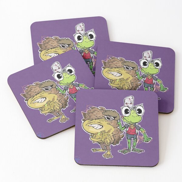 Item preview, Grumpy Chicken & Zombie Sheriff Frog - Oddball Friends Illustration | NegarTv designs Brand designed and sold by NegarTv Designs.