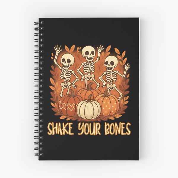 Item preview, Shake Your Bones – Dancing Skeletons and Pumpkins designed and sold by SoftStyleStudio ⭐⭐⭐.
