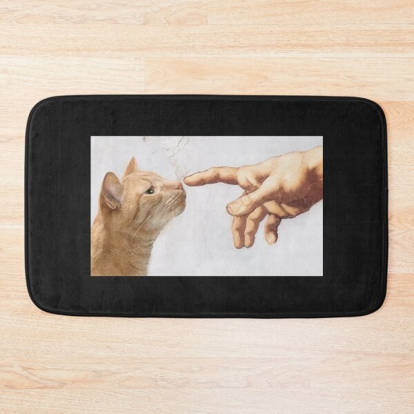 Item preview, Divine Connection with Cat – Funny Parody Art designed and sold by thesnakeater.