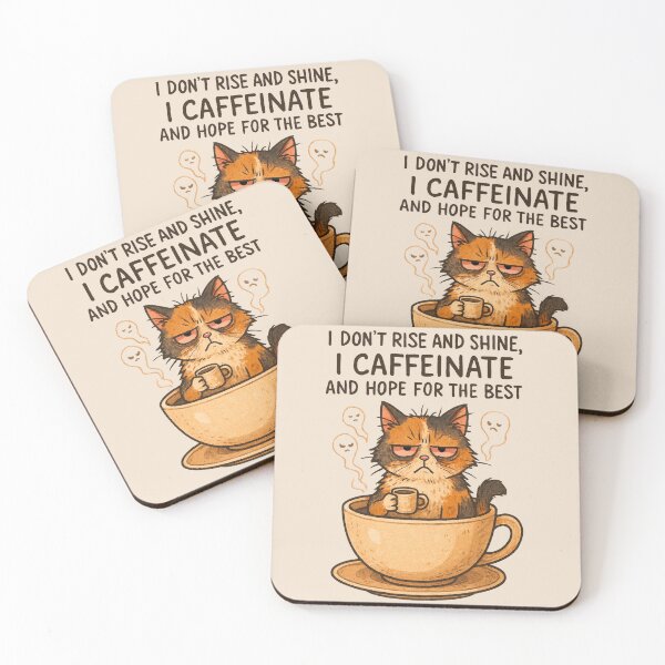 Item preview, Caffeinate & Hope Cat designed and sold by catastrocat.