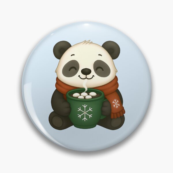 Item preview, Cozy Panda with Hot Chocolate – Cute Christmas Winter Animal Gift for Cocoa and Panda Lovers designed and sold by SkyTastic.